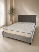 Υφασμάτινο Κρεβάτι Chester 160x200 με καπιτονέ κεφαλάρι και easy cleaning ύφασμα.